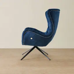Dolly Navy Blue Velvet Occasional Chair II