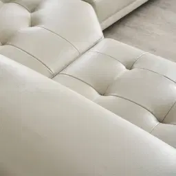 Fortitude II Cream Leather Corner Lounge 