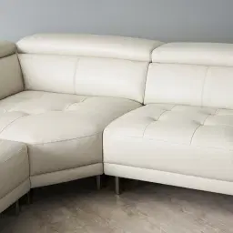 Fortitude II Cream Leather Corner Lounge 