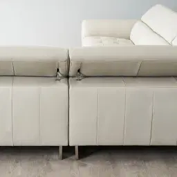 Fortitude II Cream Leather Corner Lounge 