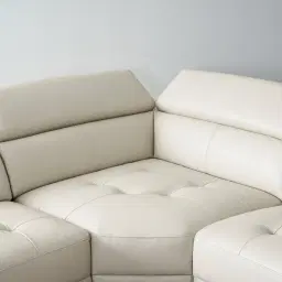 Fortitude II Cream Leather Corner Lounge 