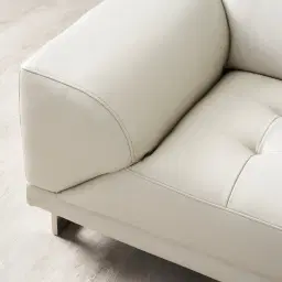 Fortitude II Cream Leather Corner Lounge 