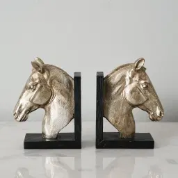 Horrace Antique Silver Bookends 
