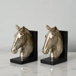 Horrace Antique Silver Bookends 