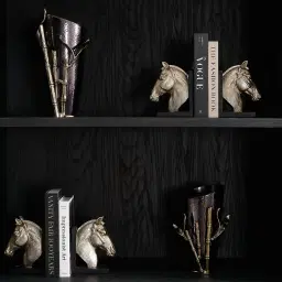 Horrace Antique Silver Bookends 