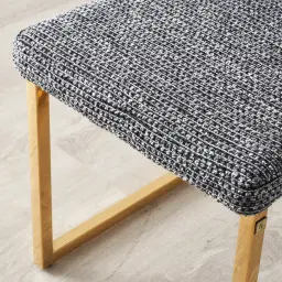 Perkins Distressed Charcoal Boucle Dining Chair - Gold Legs