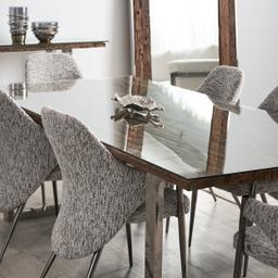 Selma Granite Boucle Dining Chair 