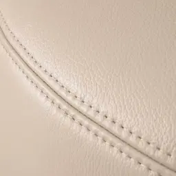 Vermont Almond Cream Leather Swivel Chair