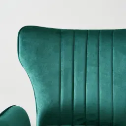 Valerie Peacock Blue Velvet Bar Stool 