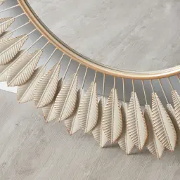 Feather Round Mirror 120cm