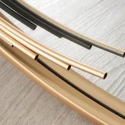 Round Gold Ginkgo Mirror