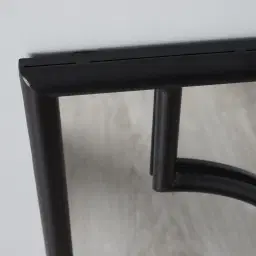 Tessellated Black Square Mirror 