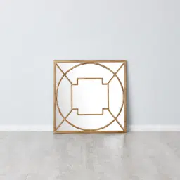 Myrtle Antique Gold Square Mirror 