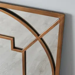 Myrtle Antique Gold Square Mirror 