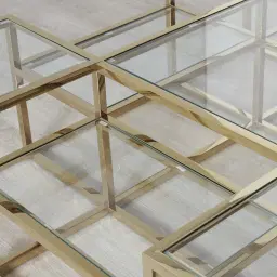 Geometric II Champagne Gold Coffee Table 