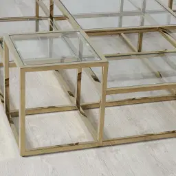 Geometric II Champagne Gold Coffee Table 