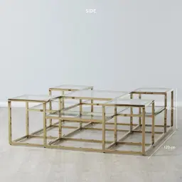 Geometric II Champagne Gold Coffee Table 
