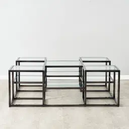 Geometric II Black Nickel Coffee Table 
