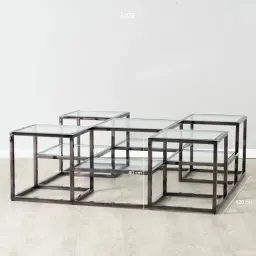 Geometric II Black Nickel Coffee Table 