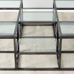 Geometric II Black Nickel Coffee Table 