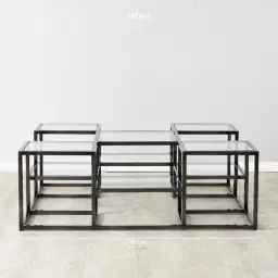 Geometric II Black Nickel Coffee Table 