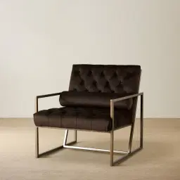 Elliot Chocolate Velvet Occasional Chair 