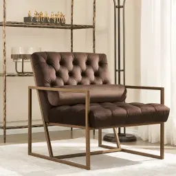Elliot Chocolate Velvet Occasional Chair 