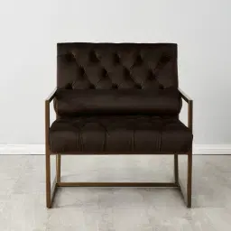 Elliot Chocolate Velvet Occasional Chair 