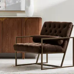 Elliot Chocolate Velvet Occasional Chair 