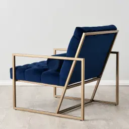 Elliot Navy Blue Velvet Occasional Chair 