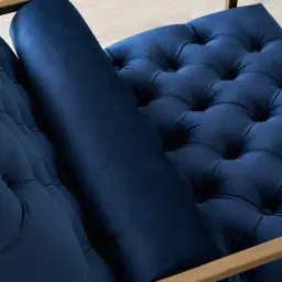 Elliot Navy Blue Velvet Occasional Chair 