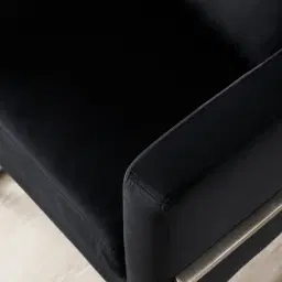 Cynthia Chair II  - Black with Black Nickel Base 