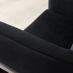 Cynthia Chair II  - Black with Black Nickel Base 