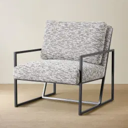 Callum Obsidian Charcoal Boucle Occasional Chair 