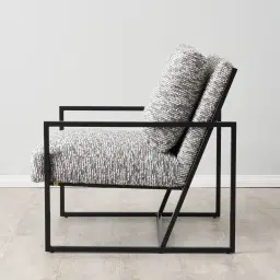 Callum Obsidian Charcoal Boucle Occasional Chair 