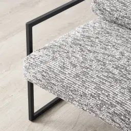 Callum Obsidian Charcoal Boucle Occasional Chair 