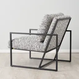 Callum Obsidian Charcoal Boucle Occasional Chair 