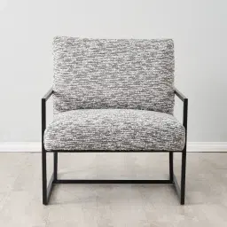 Callum Obsidian Charcoal Boucle Occasional Chair 