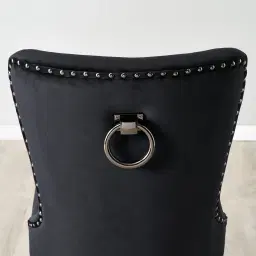 Viktor Black Velvet Dining Chair 