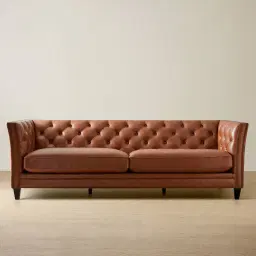 Russell Vintage Tan Leather 3-Seater Sofa
