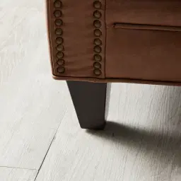 Russell Vintage Tan Leather 3-Seater Sofa