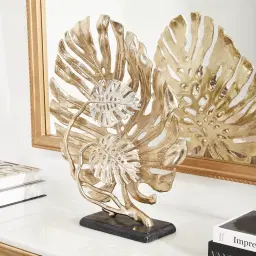 Golden Monstera Decorative - Large