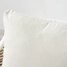 Lucia Cream Outdoor Chair - White Frame