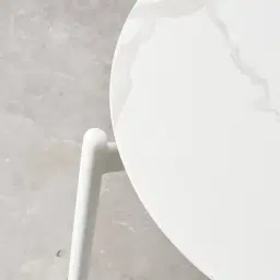 Lana White Round Outdoor Side Table 