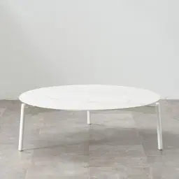 Lana White Round Outdoor Coffee Table 