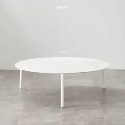 Lana White Round Outdoor Coffee Table 