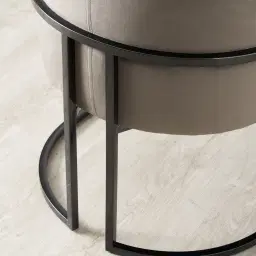 Cynthia Chair II - Mushroom with Shiny Black Base 