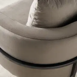 Cynthia Chair II - Mushroom with Shiny Black Base 