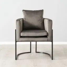 Cynthia Chair II - Mushroom with Shiny Black Base 