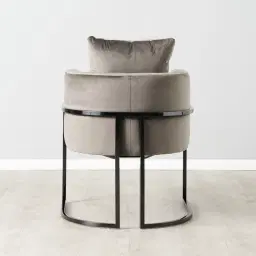 Cynthia Chair II - Mushroom with Shiny Black Base 